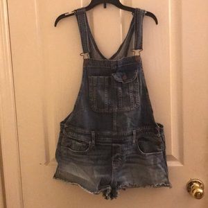 Abercombie and Fitch Denim Short Overalls